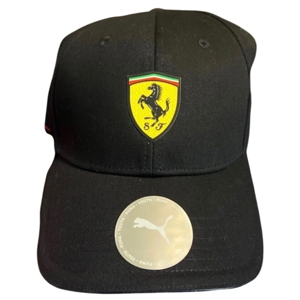 Puma Ferrari Scuderia Baseball Cap Youth Black Excellent Racing Hat